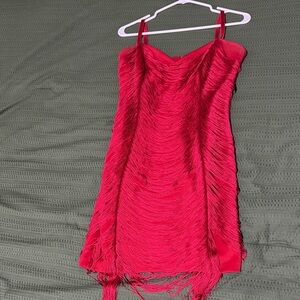 Guess Elegant Red Fringe Dress